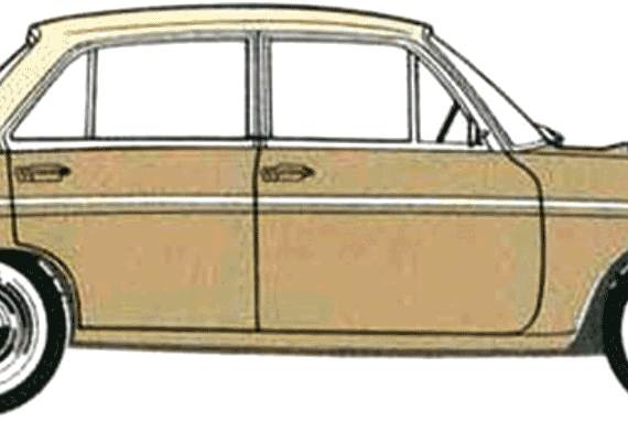 Audi 75 4-Door [2] (1969) - Ауди - чертежи, габариты, рисунки автомобиля